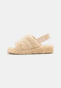 UGG FLUFF YEAH FUZZ SUGAR - Slippers - Natural