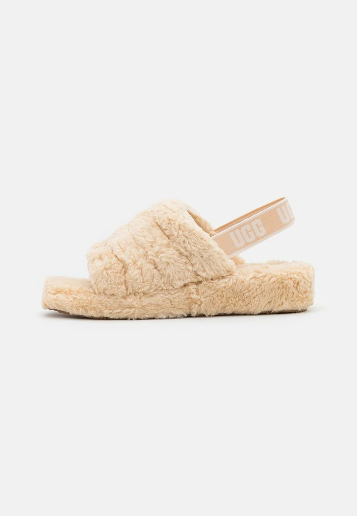 UGG FLUFF YEAH FUZZ SUGAR - Slippers - Natural