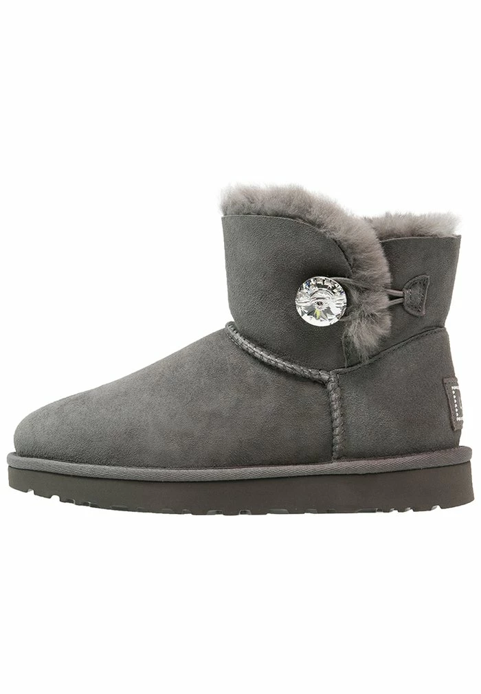 UGG MINI BAILEY BUTTON BLING - Classic Ankle Boots - Grey - Image 2