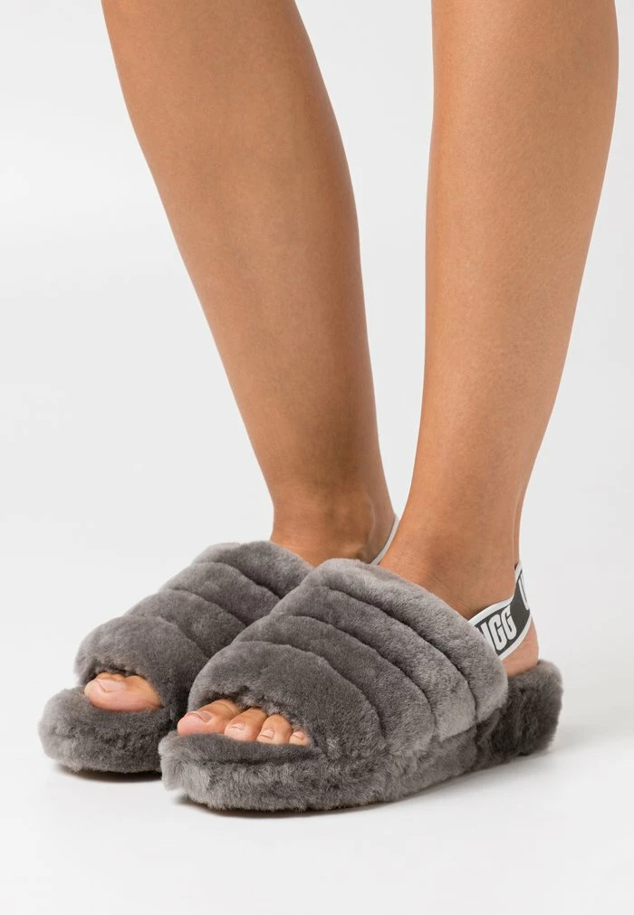 UGG FLUFF YEAH SLIDE - Slippers - Charcoal