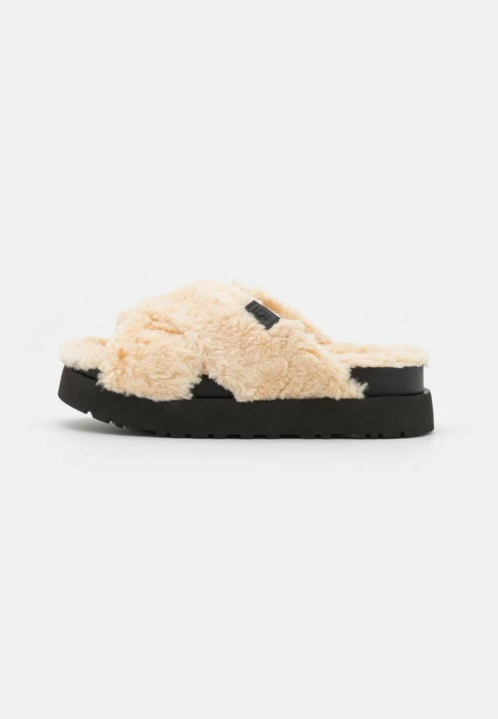 UGG FUZZ SUGAR CROSS SLIDE - Mules - Natural/black - Image 2