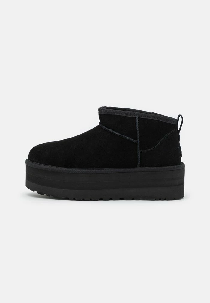 UGG CLASSIC ULTRA MINI PLATFORM - Platform Ankle Boots - Black