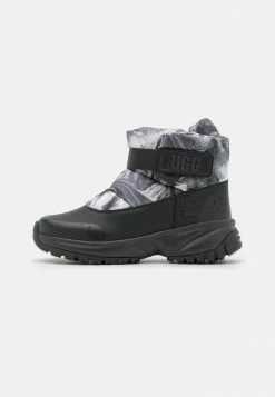 UGG YOSE PUFF MARBLE - Winter Boots - Black/white