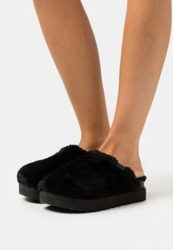UGG FUZZ SUGAR SLIDE - Slippers - Black