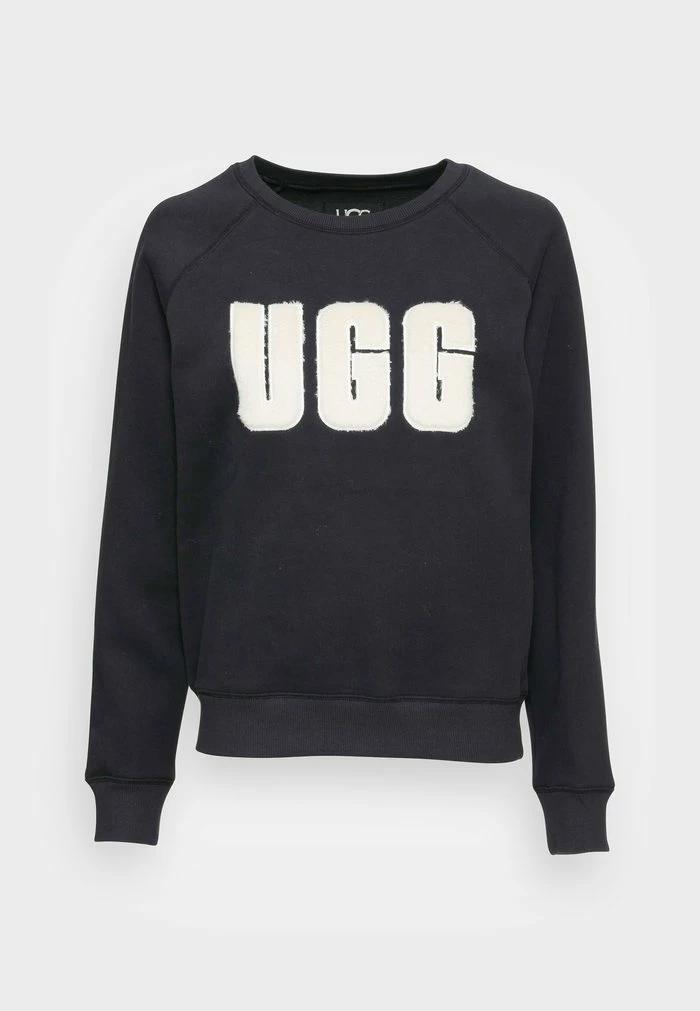 UGG MADELINE FUZZY LOGO CREWNECK - Sweatshirt - Black / Cream - Image 4