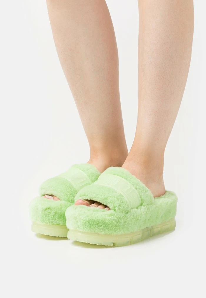 UGG FLUFFITA CLEAR - Slippers - Parakeet Green