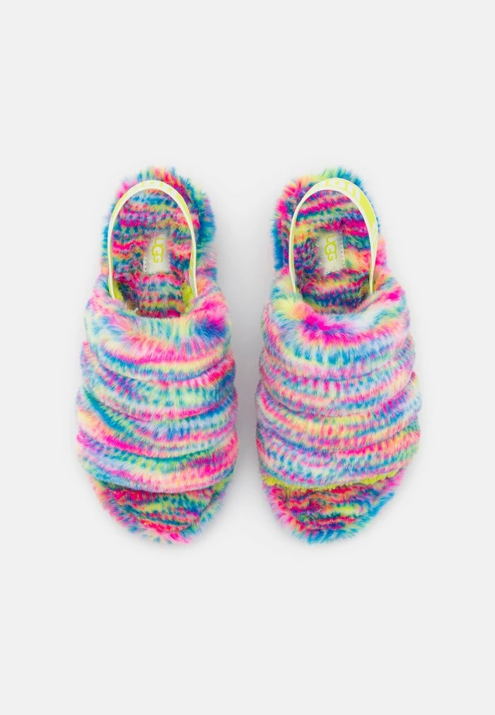 UGG FLUFF YEAH PIXELATE - Platform Sandals - White - Image 6