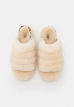 UGG FLUFF YEAH SLIDE - Platform Sandals - Natural