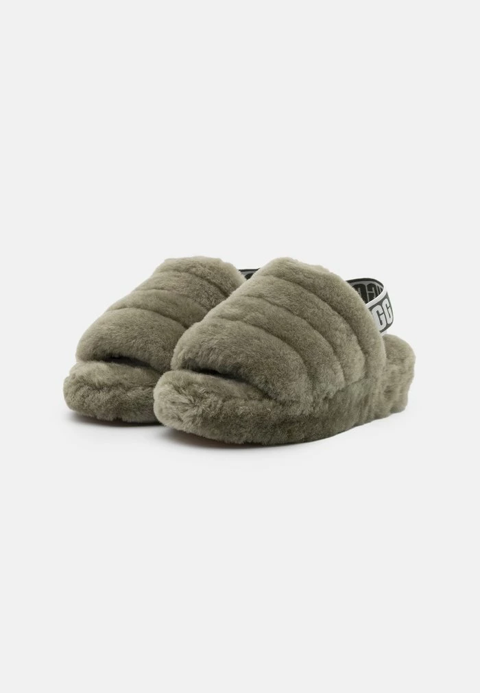 UGG FLUFF YEAH SLIDE - Platform Sandals - Burnt Olive - Image 3