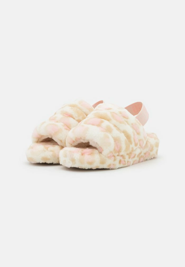 UGG FLUFF YEAH SLIDE PANTHER PRINT - Slippers - White - Image 3