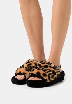 UGG FLUFF YEAH ANIMALIA - Platform Sandals - Light Butterscotch