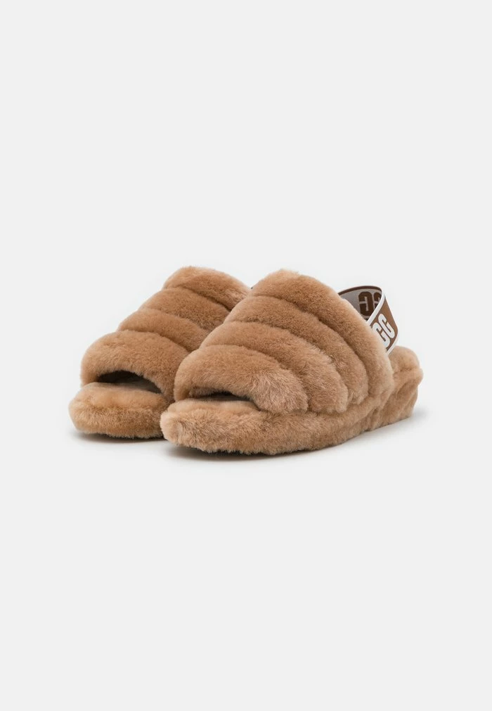 UGG FLUFF YEAH SLIDE - Platform Sandals - Chestnut - Image 3