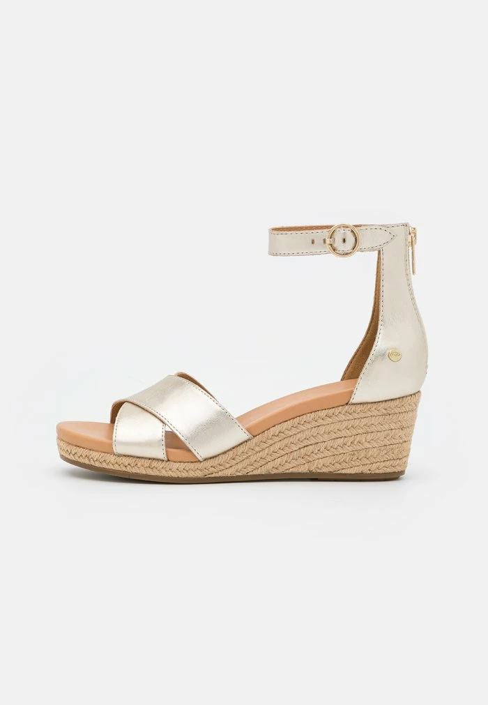 UGG EUGENIA - Wedge Sandals - Pale Gold Metallic - Image 2