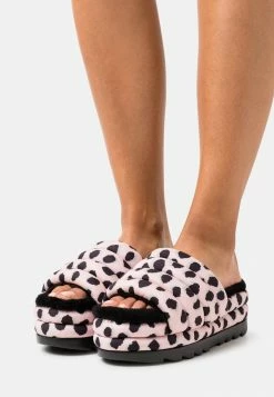 UGG MAXI SLIDE CHEETAH PRINT - Heeled Mules - Pink Scallop
